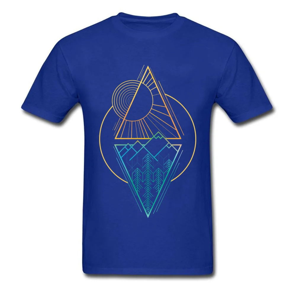 Go Nature Dominant Short Sleeve Cool T-shirts Cotton Fabric Round Collar Men Tops & Tees Custom Tops & Tees Summer/Fall Go Nature blue