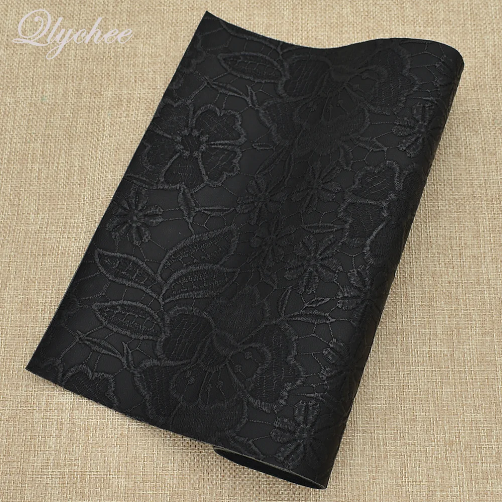 

A4 21*29cm Embossed Lace Flowers Pattern Synthetic Leather Fabric DIY Handmade Garment Sewing Patchwork