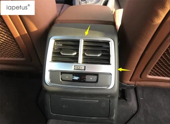 

Lapetus Accessories For Audi A4 B9 A5 Sedan 2016 - 2020 Rear Armrest Box Air Conditioning AC Vent Outlet Molding Cover Kit Trim