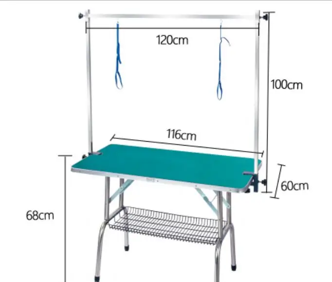 116*60*68 см профессиональный стол для ухода за домашними животными собака Красота стол аксессуары для собак - Цвет: Зеленый