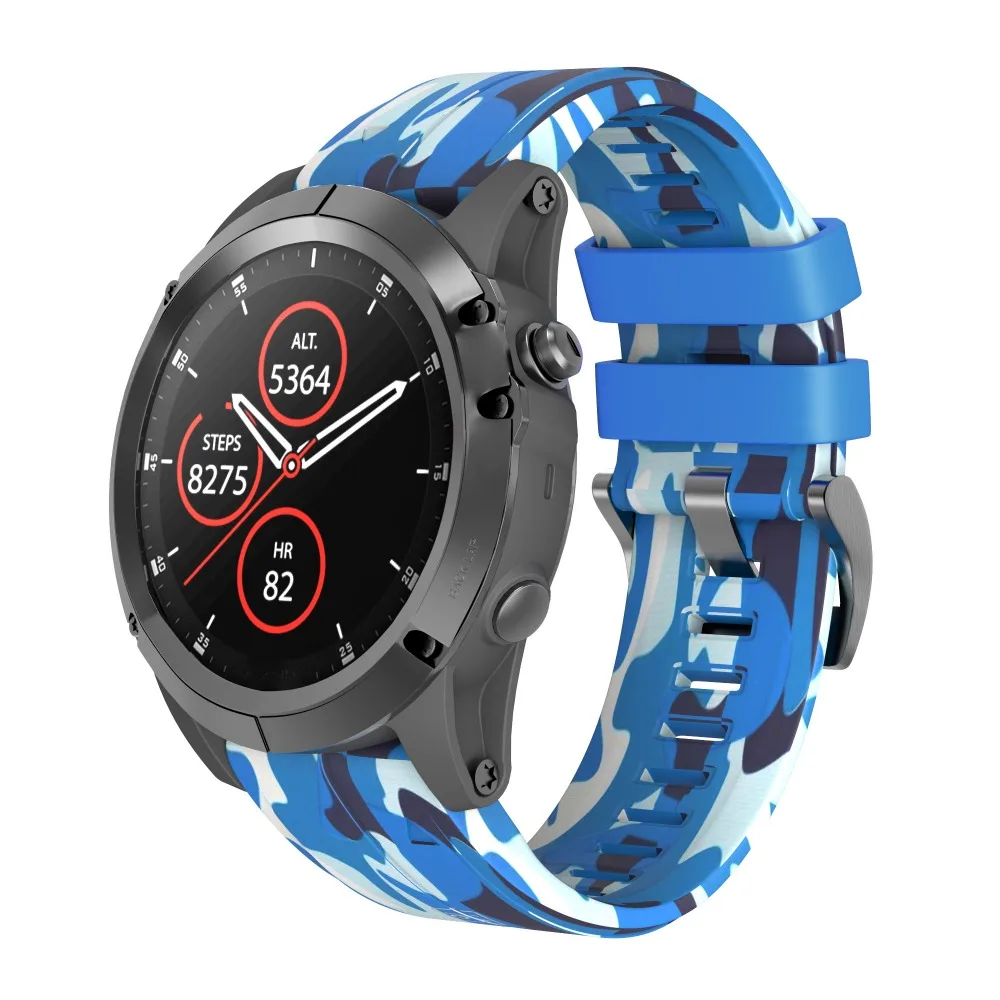 Quick Fit 26mm Watch Band Soft Silicone Camouflage Replacement Strap for Garmin Fenix5x Fenix 3  Fenix 3 HR Smart Watches High Quality 5 (6)
