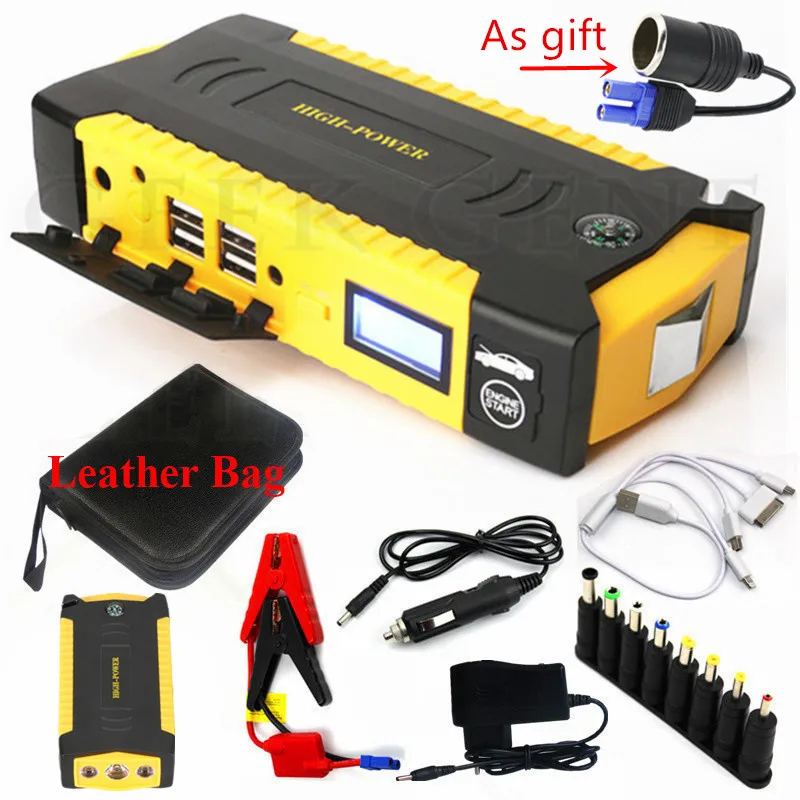 High Power 16000mAh Car Jump Starter Emergency Starting Device Power Bank Portable 12V 600A Car Charger For Car Battery Booster