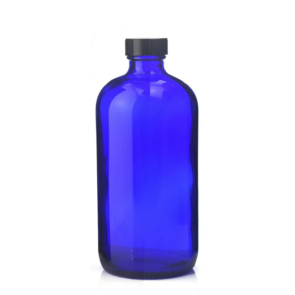 미스트 & 스트림 트리거 스프레이가 있는 500ml 빈 파란색 유리 스프레이 병 2 개, 에센셜 오일용 청소 제품 16 Oz 리필 가능