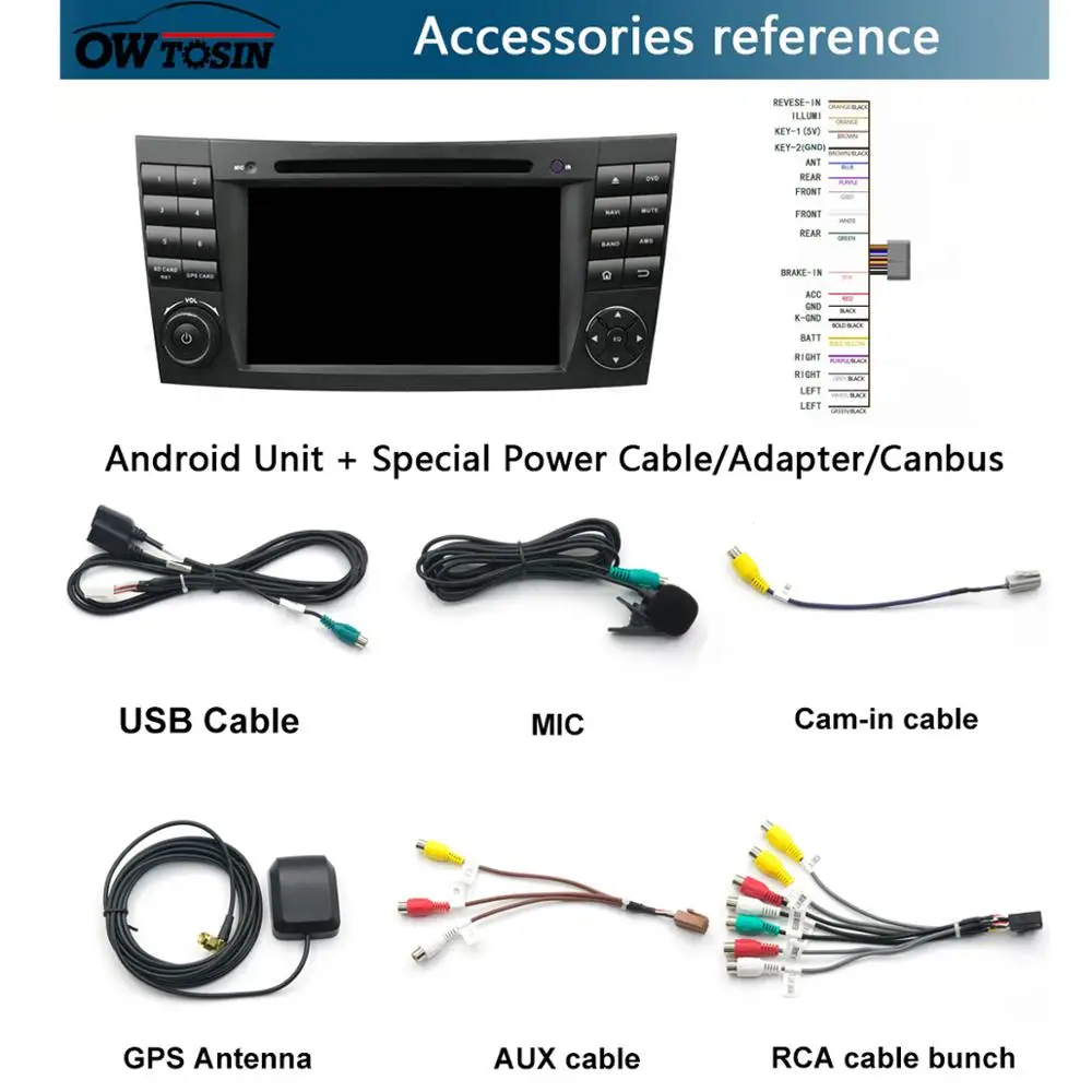 7 &quotIPS 8 Core 4 Гб + 64 ГБ Android 9 0 автомобильный dvd плеер для Mercedes Benz E Class W211 W463 W219 W209 GPS