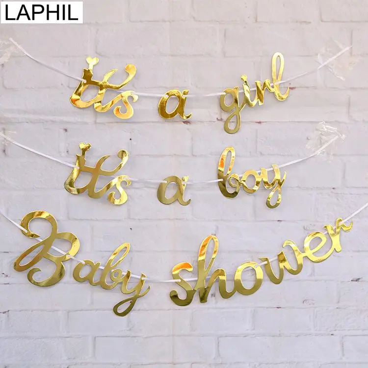 LAPHIL Baby Shower баннер его мальчик девочка поставка шаров для праздников украшения для младенцев пол показать крещение Синий Розовый баллоны