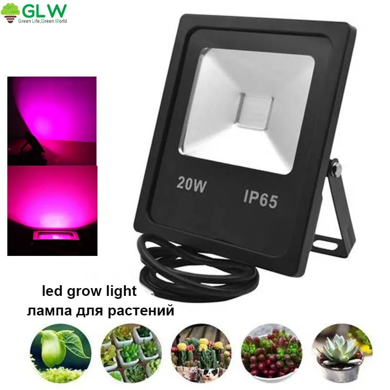 

LED Grow Light 20W flood light Fruit Growing outdoor Hydroponics Plant Flower Growing vegetables lamp for plants With US Plug