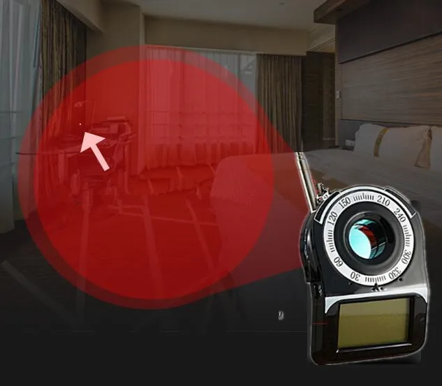 CC-309 Anti-Spy Full Band Signal Bug RF Detector Camera Laser Lens GSM Finder Portable Wireless Detect Anti Eavesdrop Monitor