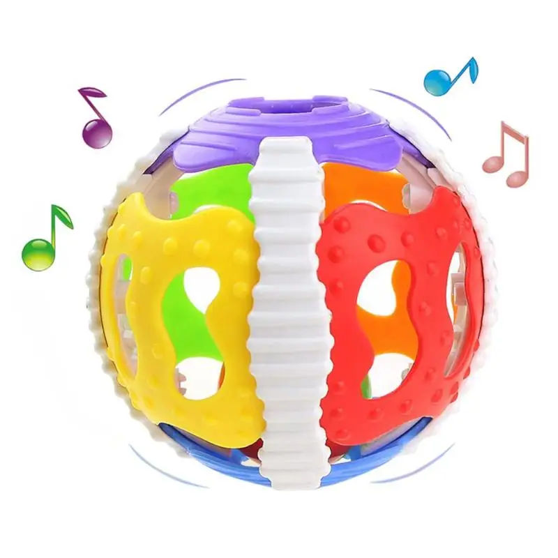 

Soft Rubber 0-1Y Baby Rattles Little Loud Bell Ball Grasping Puzzle Toys