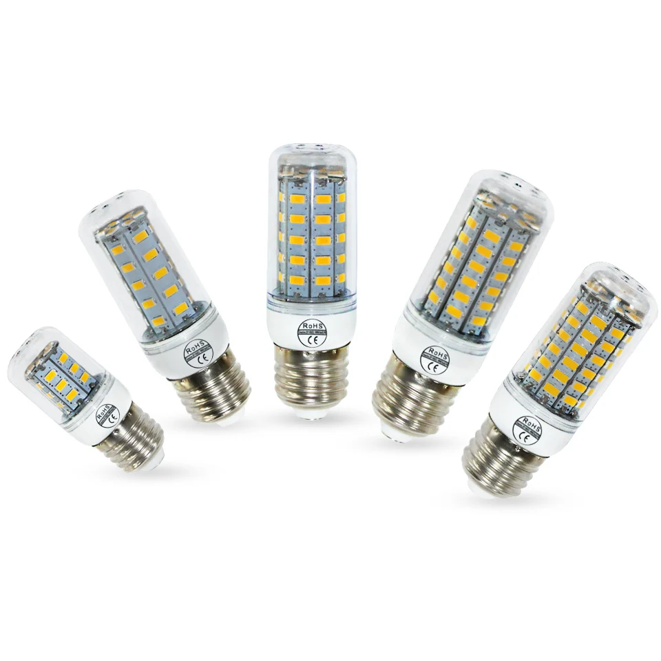 1 шт. E27 E14 светодиодный кукурузная Лампа 220v SMD5730 светодиодный светильник 24 светодиодный s 36 светодиодный s 48 Светодиодный s 56 светодиодный s 69 светодиодный s люстра-прожектор для дома ligthting