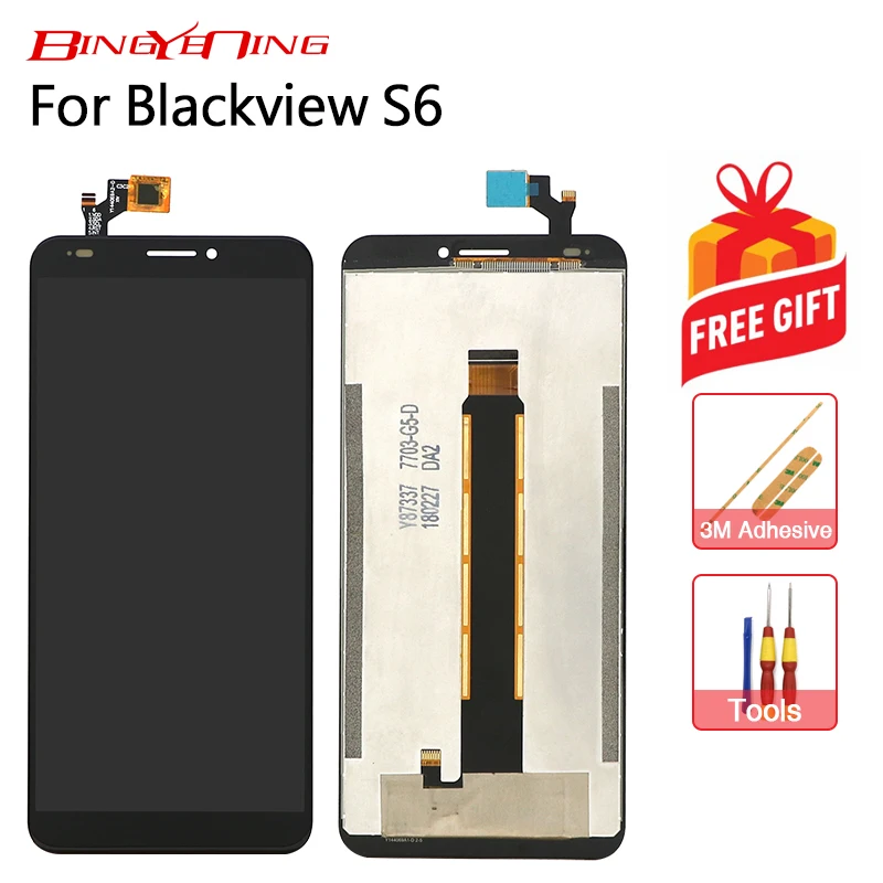 

BingYeNing New Original For Blackview S6 Touch Screen+LCD Display Assembly Replacement