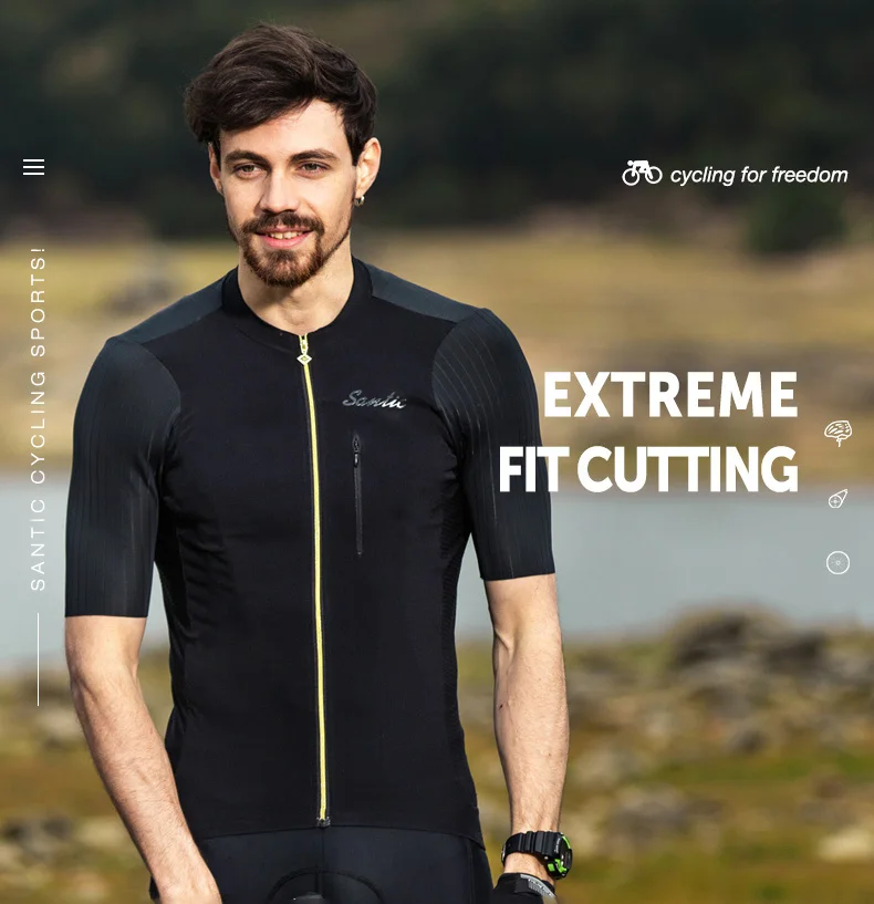 2018 SANTIC Cycling Jersey Men Bike Short Sleeve Maillot Ciclismo MTB Bycicle Clothing Men's Downhill Cycling Top Tops Jersey (12)