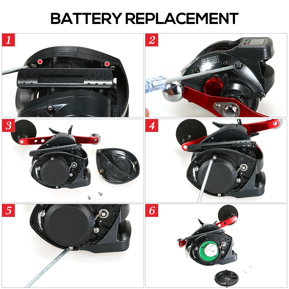  Digital Electric LED Display Lure Bait Casting Fishing Reel 13+1BB 6.3:1 Ratio Round Knob Metal Han - 33008708446