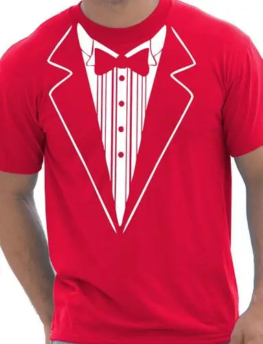 red tuxedo t shirt