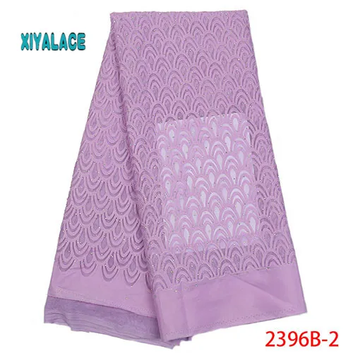 Последние французские кружева ткани высокого качества Тюль Кружева wifh бисерная ткань для свадьбы нигерийское Тюлевое кружево Материал YA2396B-1 - Цвет: 2396B-2