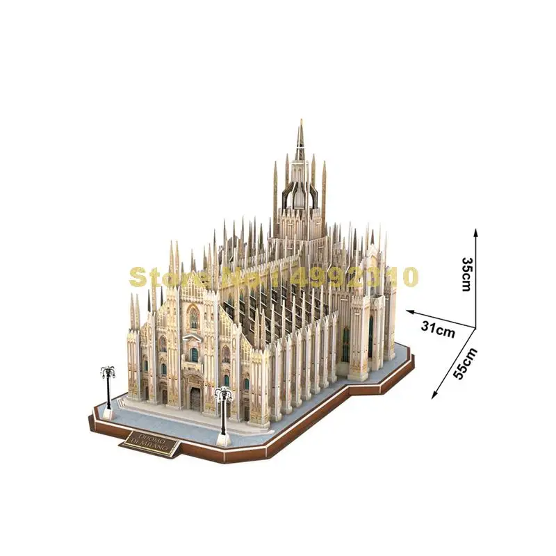210 шт. всемирно известная архитектура Италия Милан модель 3d бумажный