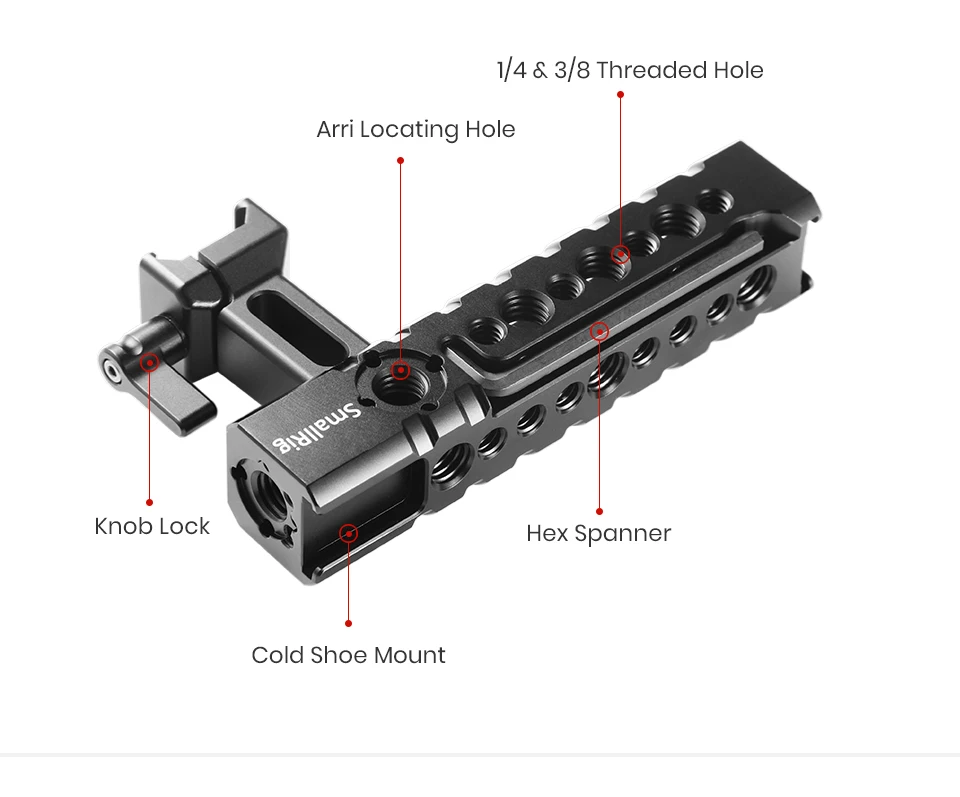 SmallRig NATO Rail ручка с монтажными точками башмак крепления для камеры s/видеокамеры/Экшн камеры/камеры клетки-1955