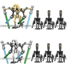 Одиночная Звездные космические войны общие гривус Фигурки Модели Строительные блоки кирпичная Модель Набор игрушек для детей Рождественский подарок