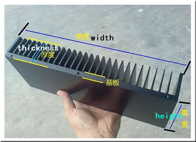 1 шт. алюминиевый радиатор для усилителя мощности размер 300 мм* 85 мм* 50 мм