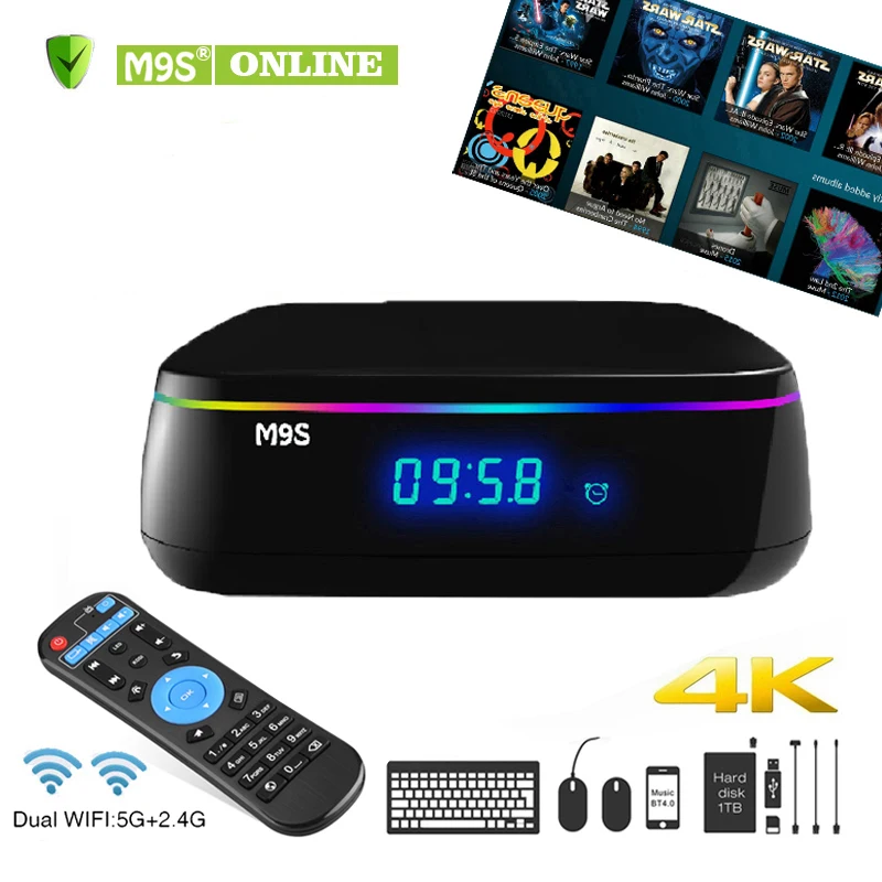 

M9S MIX TV Streaming Box S912 Octa Core Android 6.0 2GB 16GB Dual Band Wifi 2.4 5GHz Bluetooth KD16.1 1000M 4K Android TV Box