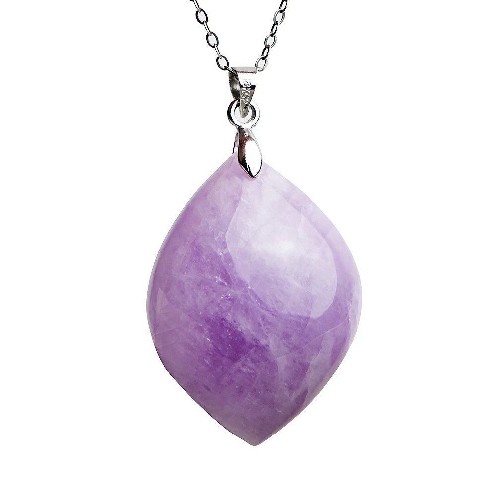 

Top Natural Purple Kunzite Cat Eye Pendant Cat Eye Women Men 30x18x11mm Fashion Water Drop Crystal Reiki Jewelry AAAAA