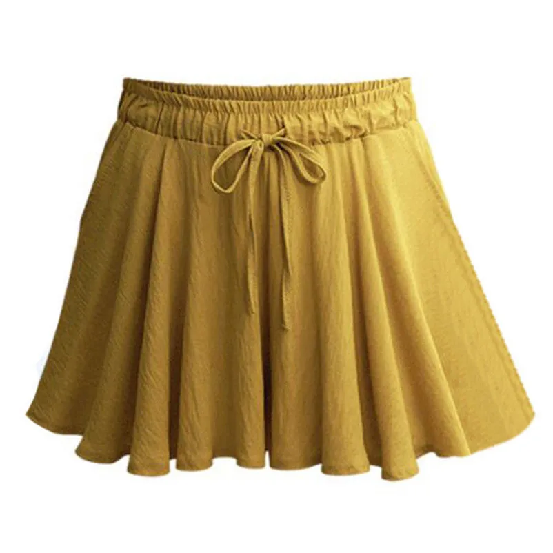 HOT sell Fashion 2018 Summer Skirt Womens Pants Casual Loose Shorts Mini Skirt High Waist Trousers clothes Femme Saia A06#N (6)