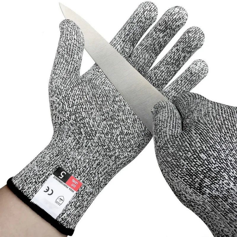 Анти-вырезать на открытом воздухе Рыбалка перчатки для ножа устойчива к порезам защиты Сенсорный экран анти-скольжения ультра-тонкий Стальная проволочная сетка Перчатки