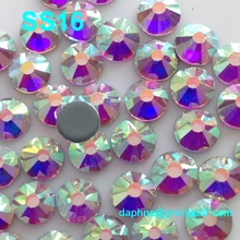 # 2028HF SS16 1440 Stücke AB Strass Flatback Strass Kristall Hotfix Glas Heißer Verlegenheit Glassteine Für Kleidungsstück