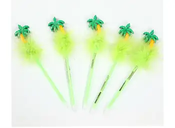 

korea fresh Coconut tree ballpoint pen cute cartoon roller ballpoint pen school prize gift kawaii office wirting pen 50pc/lot