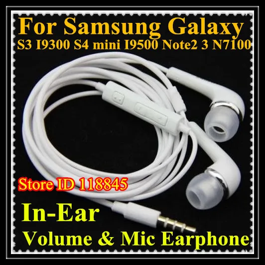 

500pcs In-Ear Handsfree Headphone with Mic Volume Control for Samsung Galaxy S6 S7 Edge J3 J5 A3 A5 G5308 Earphone Headset