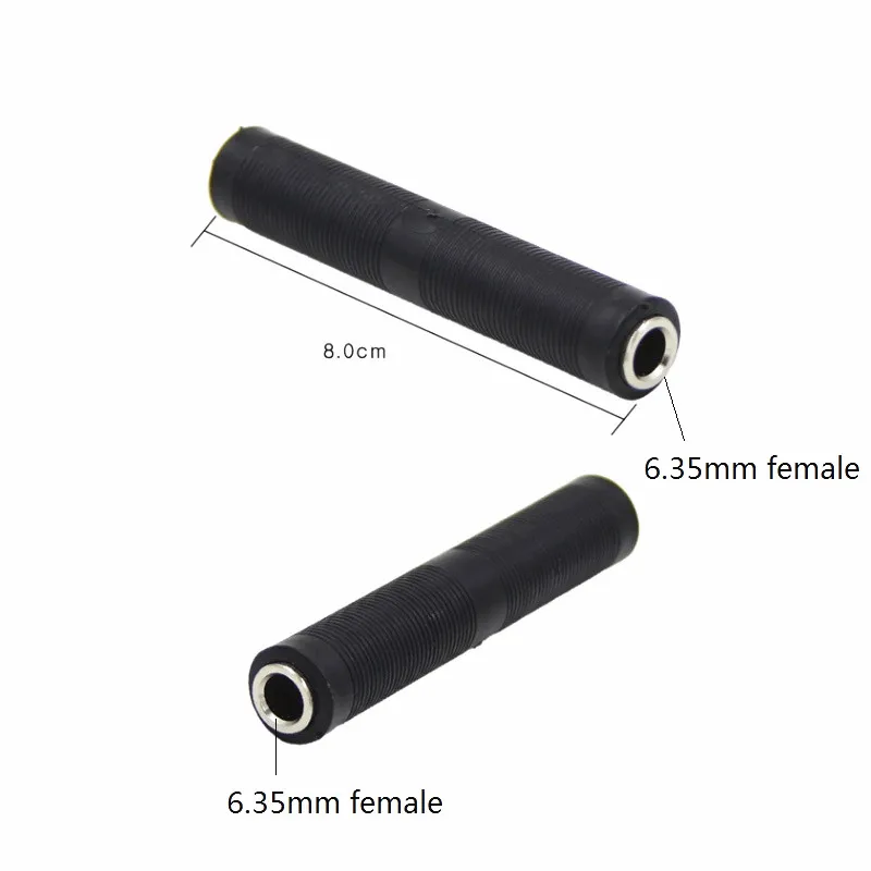 10pcs Pack 6 35mm 1 4 Stereo Female To 6 35mm Female Coupler Audio Headphone TRS Adapter