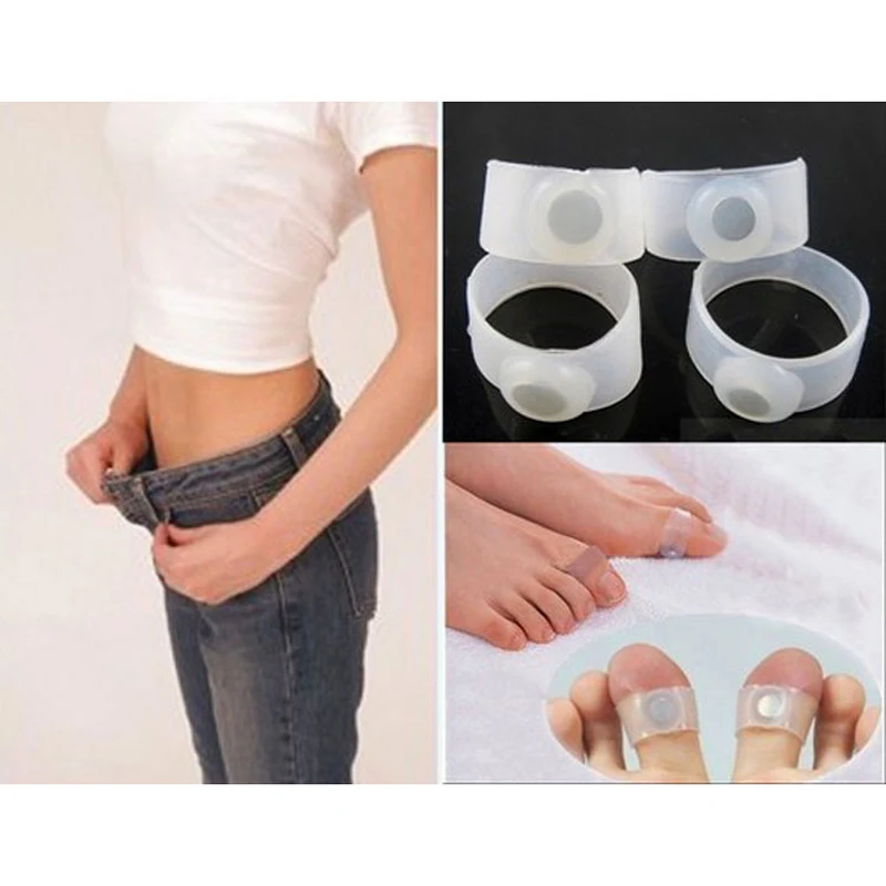1 pair Magnetic Silicone Double Toe Ring Diet Slimming Product Spa Massage Ultra Popular Fitness Slimming Toe Rings Weight Loss