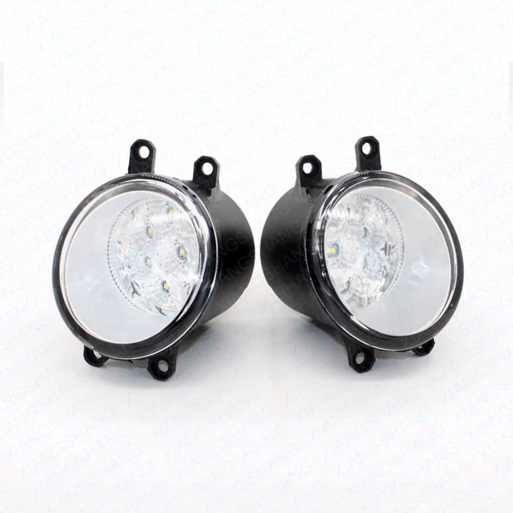 2pcs Car Styling Round Front Bumper LED Fog Lights High Brightness DRL Day Driving Bulb Fog