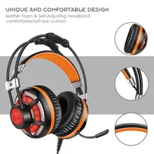 Professional G6 game headphones with microphone gaming headset 3.5mm stereo auriculares glowing LED Light USB for PC Computer