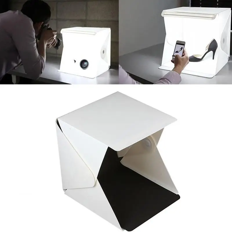

2019 New ArrivalFoldable Portable Portable LED Portable Light Box Photo Studio Photography Backdrop Foldable Mini Light Room