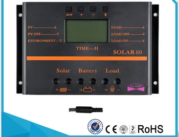 

S60-12V24V60A solar charging controller LCD Solar energy controller with heat dissipation