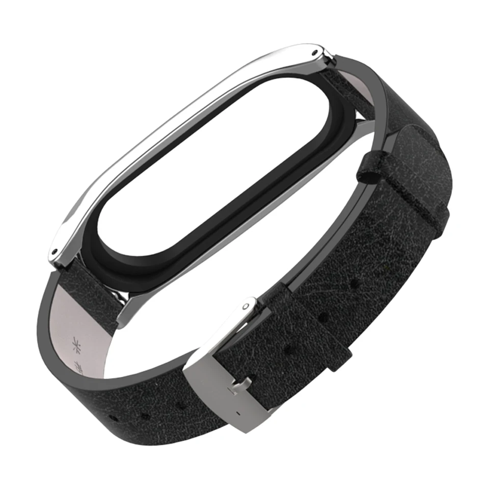 Кожаный ремешок Mi Band 3 для умного браслета Xiaomi 4 браслеты аксессуары на запястье