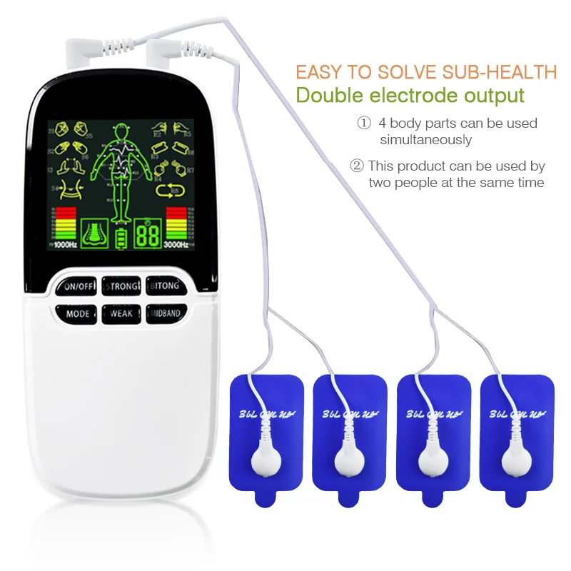 2 Output Pulse Neck Back Massager TENS Acupuncture Electric therapy Machine Nerve Muscle Stimulator Body Pain Relief Health Care 2 Output Pulse Neck Back Massager TENS Acupuncture Electric therapy Machine Nerve Muscle Stimulator Body Pain Relief Health Care