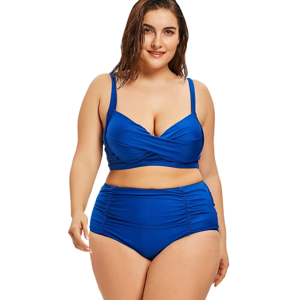 Plus Size 5XL bikini Sexy Women Wwimwear 2 Colors Bikini Set Twist Push