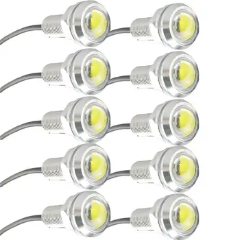 

EE support 10pcs 12V 10W White LED Eagle Eye Daytime Running Light Car Lighting DRL Automobile Rear Lights Tail Lamps Decoration