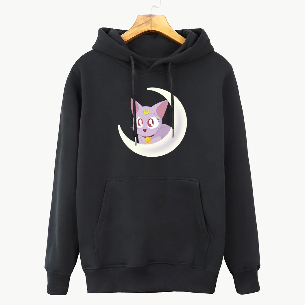 

2018 Brand Clothes For Lady Autumn Winter Hooded Pullover Anime Sailor Moon Sweatshirt For Women Harajuku Tops Female Hoodies