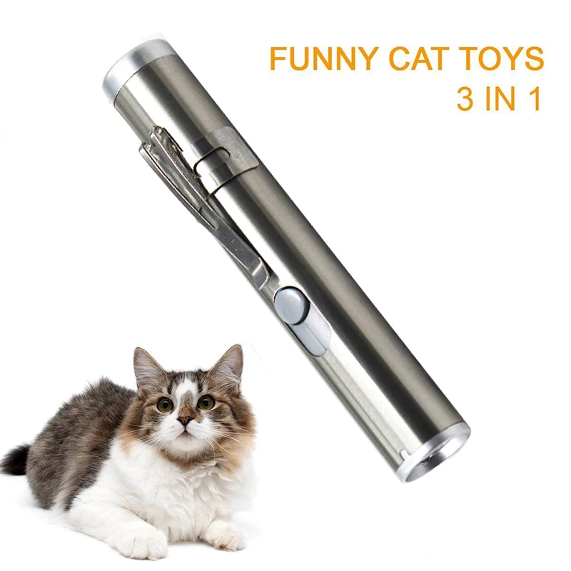 

Funny Interactive Pet Toys 3 in 1 Multifunction Cat Chaser Toy Mini Flashlight Pet Interactive LED Light Training Tools for Cat9