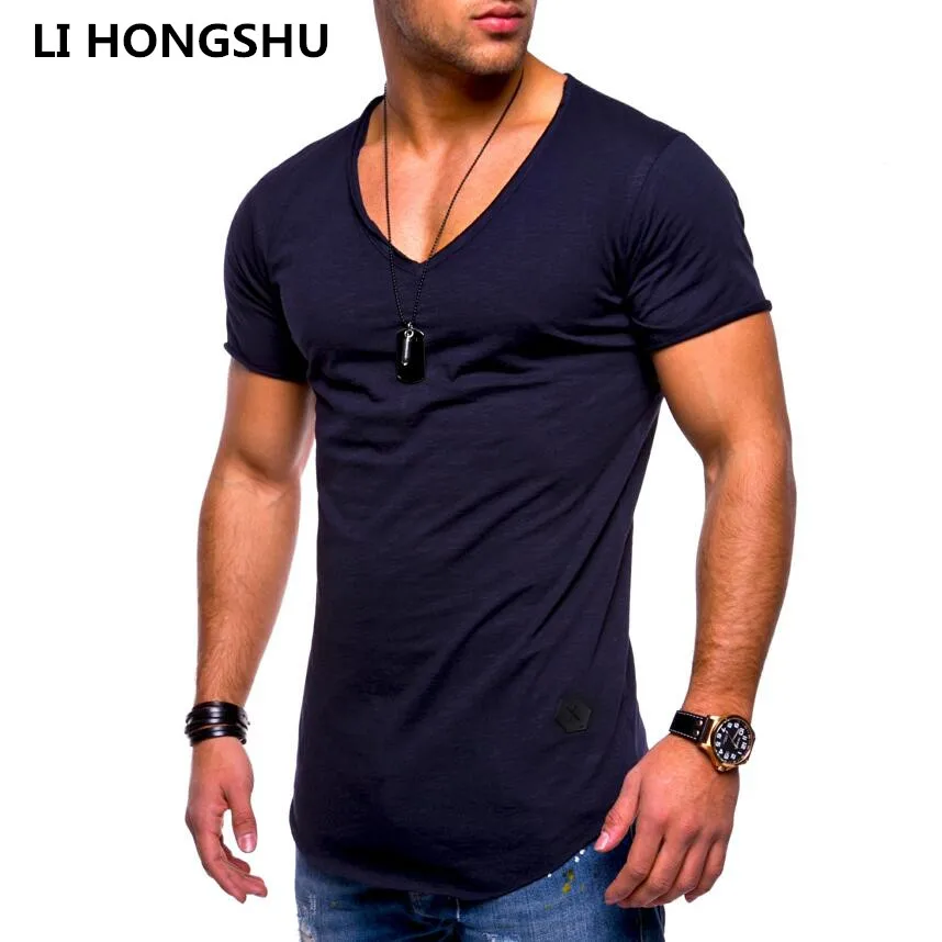 2018 nueva llegada cuello profundo en V de manga corta de los hombres t camisa camiseta hombres delgados de verano casual camiseta camisetas hombre 2018 nueva llegada cuello profundo en V de manga corta de los hombres t camisa camiseta hombres delgados de verano casual camiseta camisetas hombre