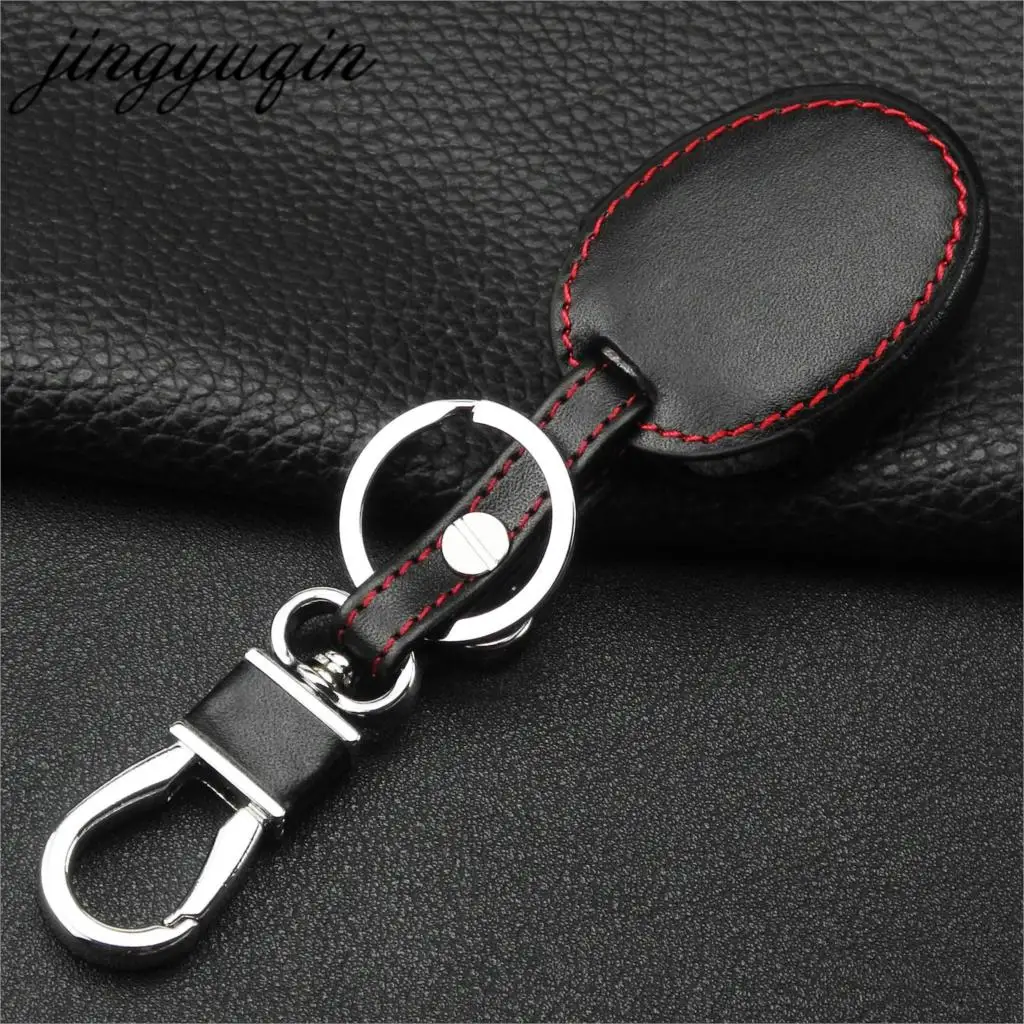 jingyuqin Leather Fob Key Cover For BMW Mini Cooper R50 R53 2 Buttons Remote Car Key Case Protector Holder