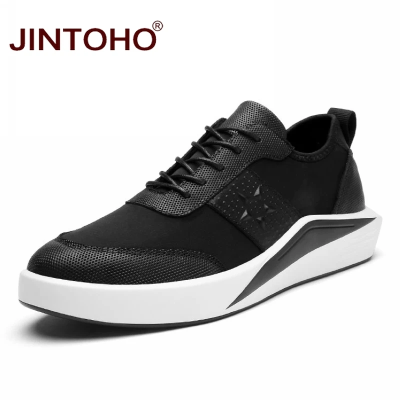 

JINTOHO Men Platform Shoes Fashion Breathable Men Casual Shoes Adult Male Shoes Black Men Flats Designer Men Sneakers