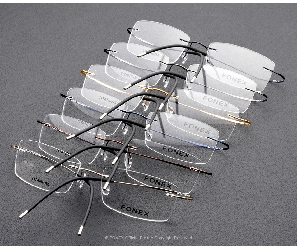 Титановый сплав оправа для очков мужские ультралегкие квадратные оптические ультралегкие очки без оправы для близорукости 76127