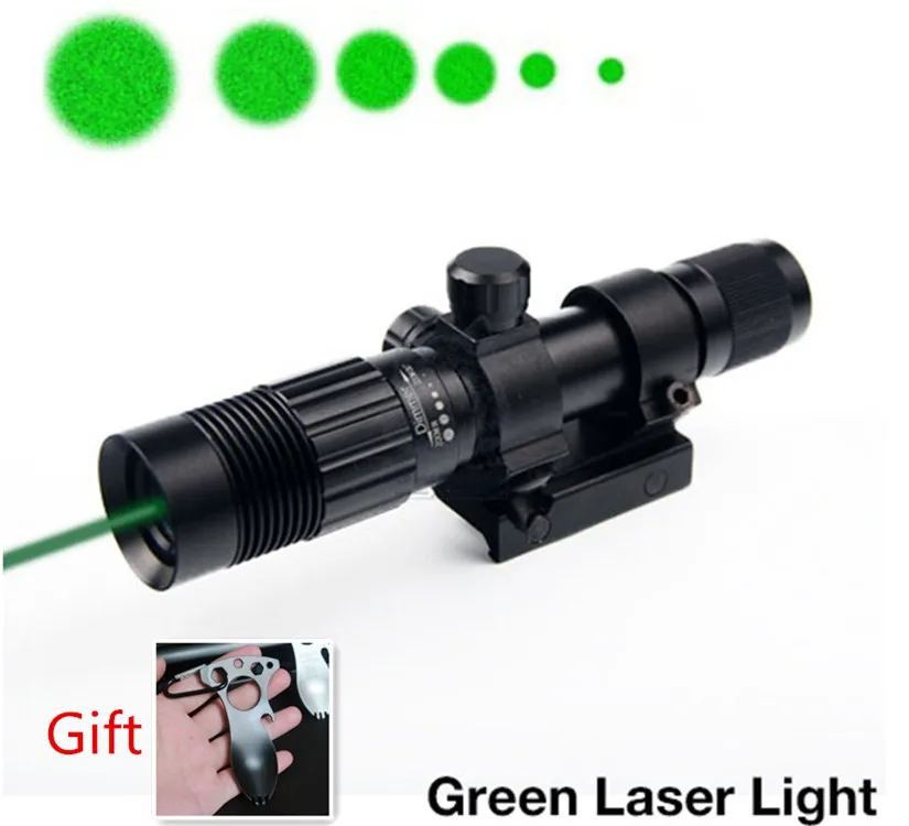 Night Vision Optics Adjustable Strong Green Laser Flashlight
