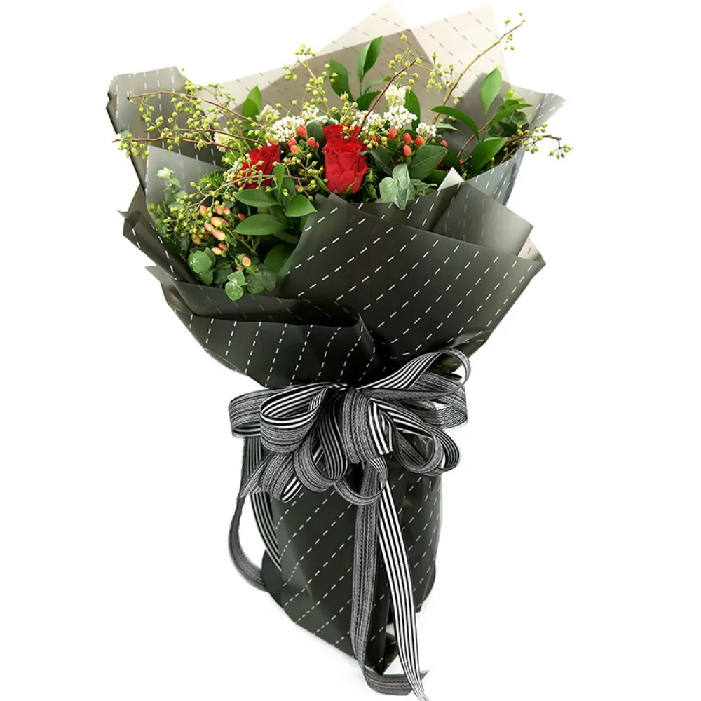 1275 Coréen Cadeau Emballage Concis Fleur Emballage Papier Bouquet Emballage Papier Matériel Matting Plastique Papier Fleuriste Décoration 20