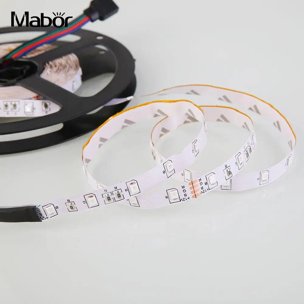 5 м RGB 5050 Светодиодные ленты свет SMD 24 кнопочный пульт 12 В Мощность полный комплект ЕС Plug