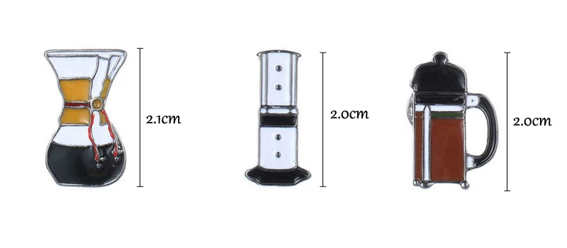 Американская чашка-фильтр для кофе Броши Милый Эмаль Булавка воротник нагрудные булавки рубашка корсаж сумка Кепка куртки металлический значок модные украшения