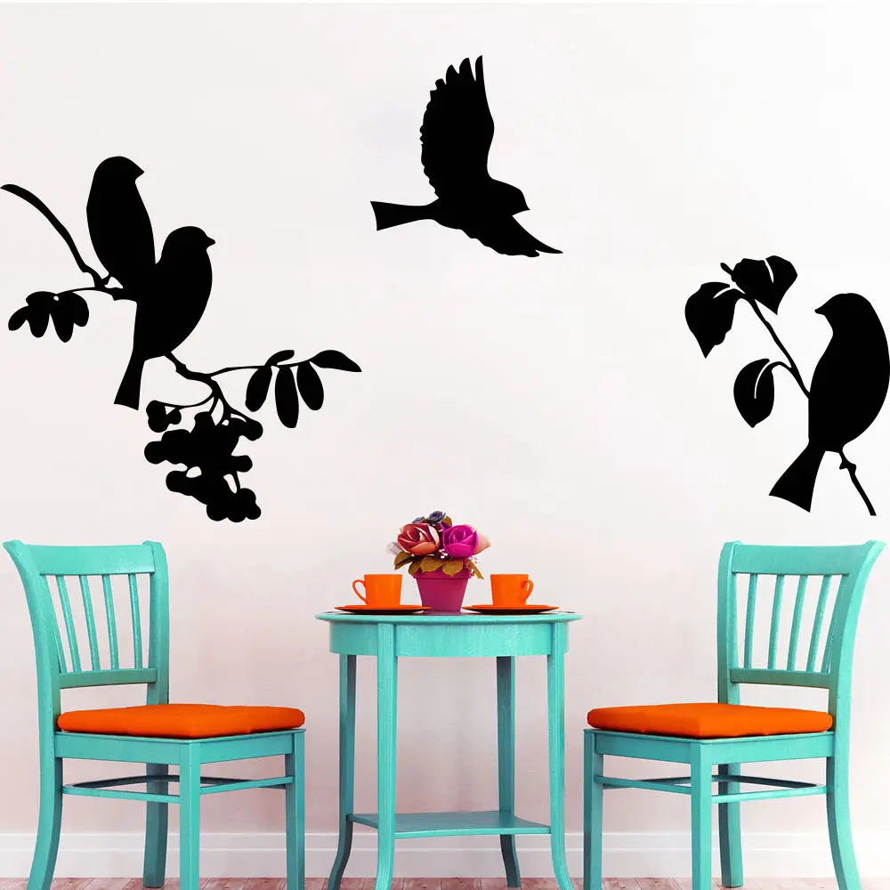 Bird Wall Decals Tree Stickers Vinyl Decal Baby Nursery Bedroom Home